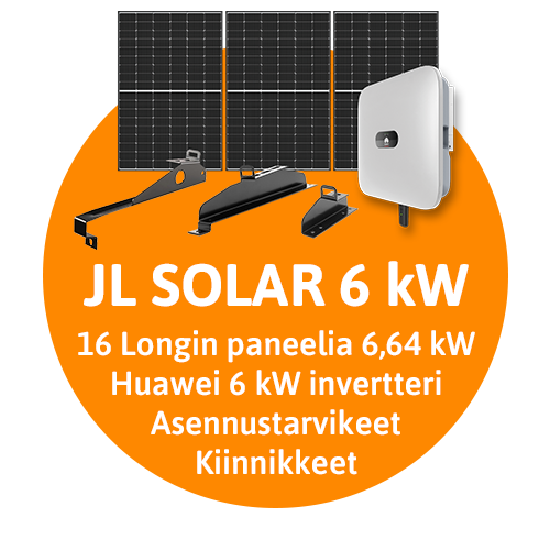 JL SOLAR aurinkopaneelipaketti 6 kW