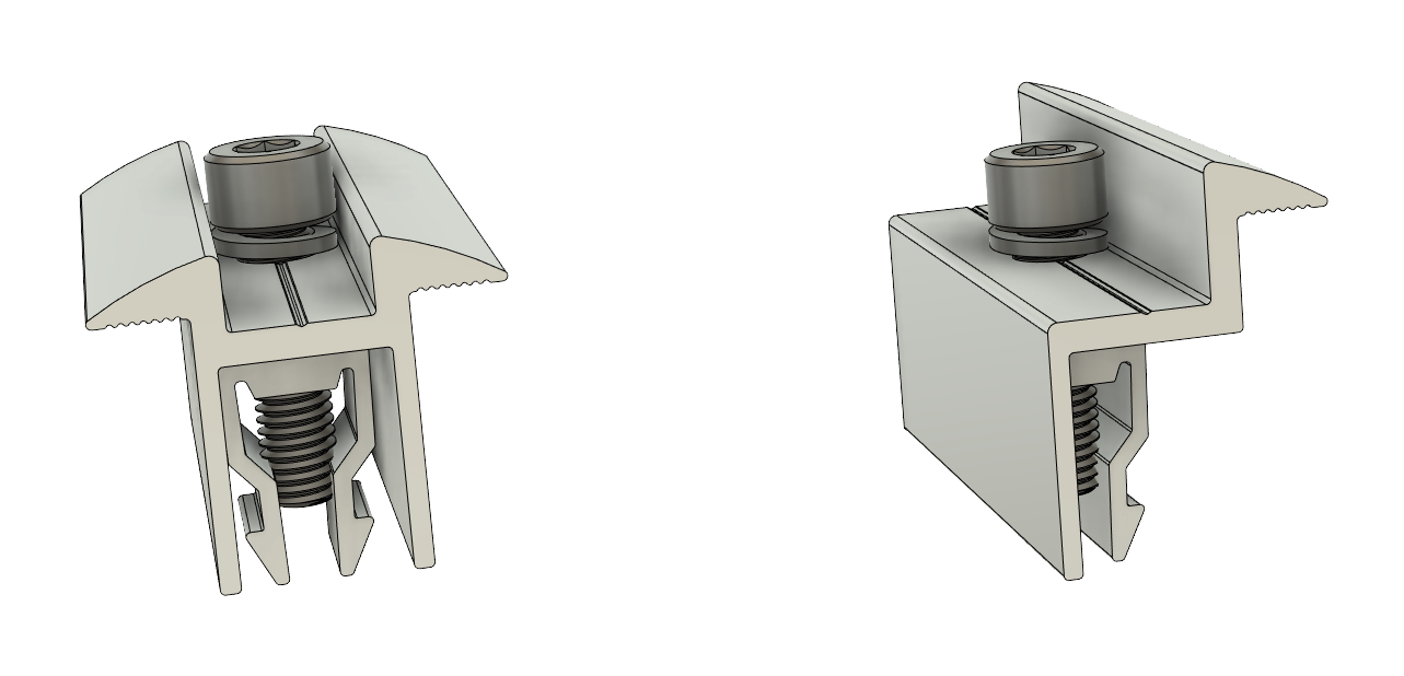 Aurinkopaneelin kiinnitysklampit